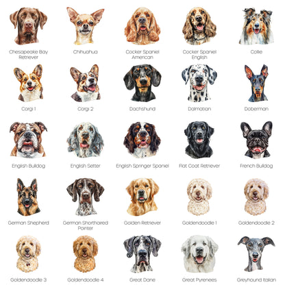 Note Cards - Dog Breed Custom Name Stationery Set