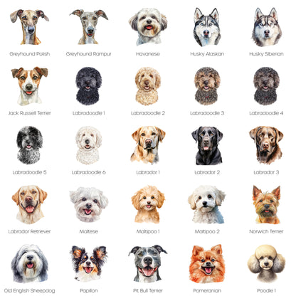 Note Cards - Dog Breed Custom Name Stationery Set