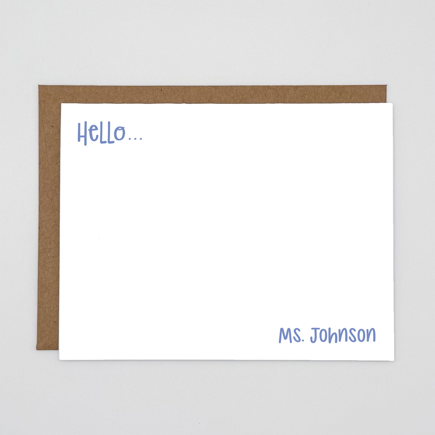 Note Cards - Teacher to Student Custom Name Stationery Set