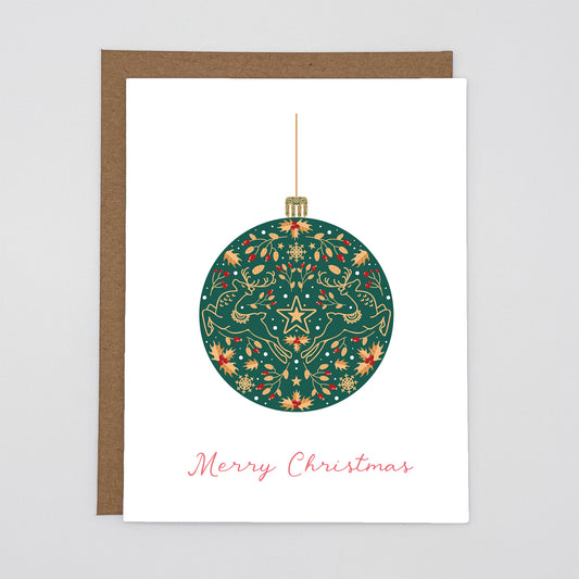 Classy Ornament Merry Christmas Card