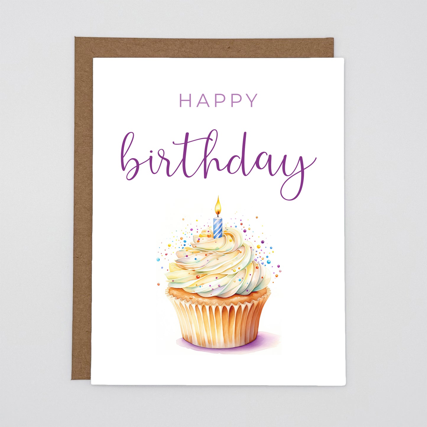 Cupcake Happy Birthday Card