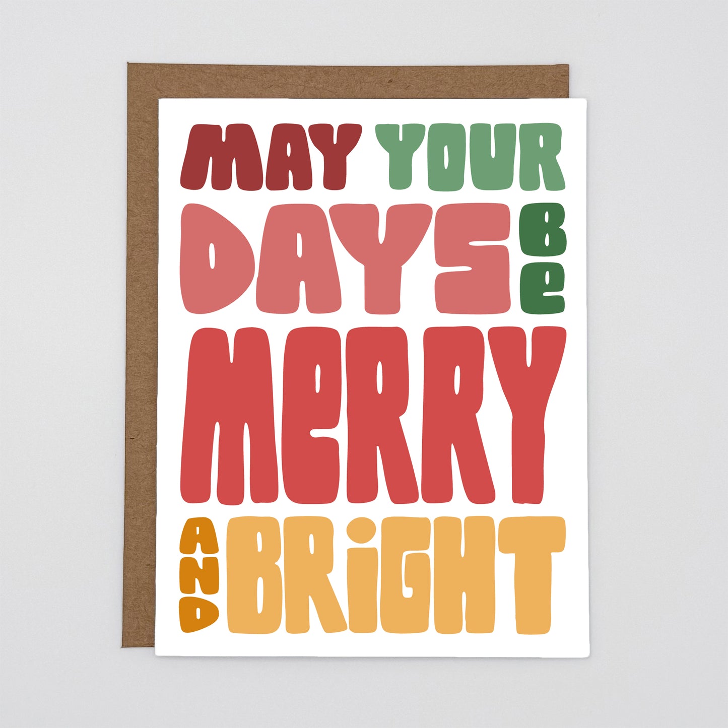 Merry and Bright Christmas Holiday Card