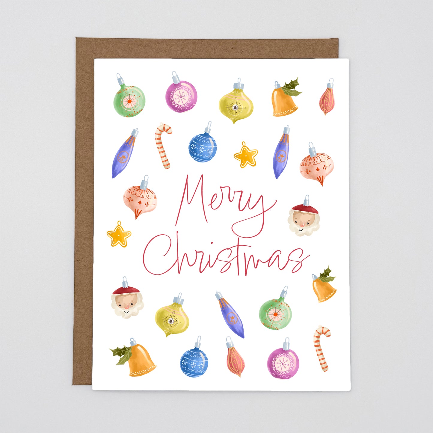 Fun Ornaments Merry Christmas Card