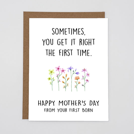 First Born Mother's Day Card