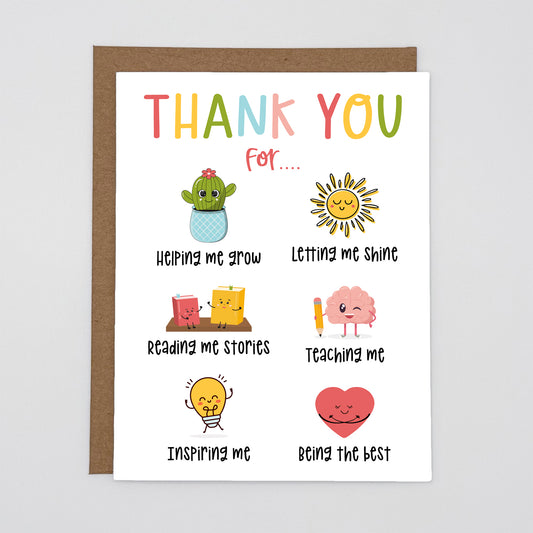 Teacher Thank You Card