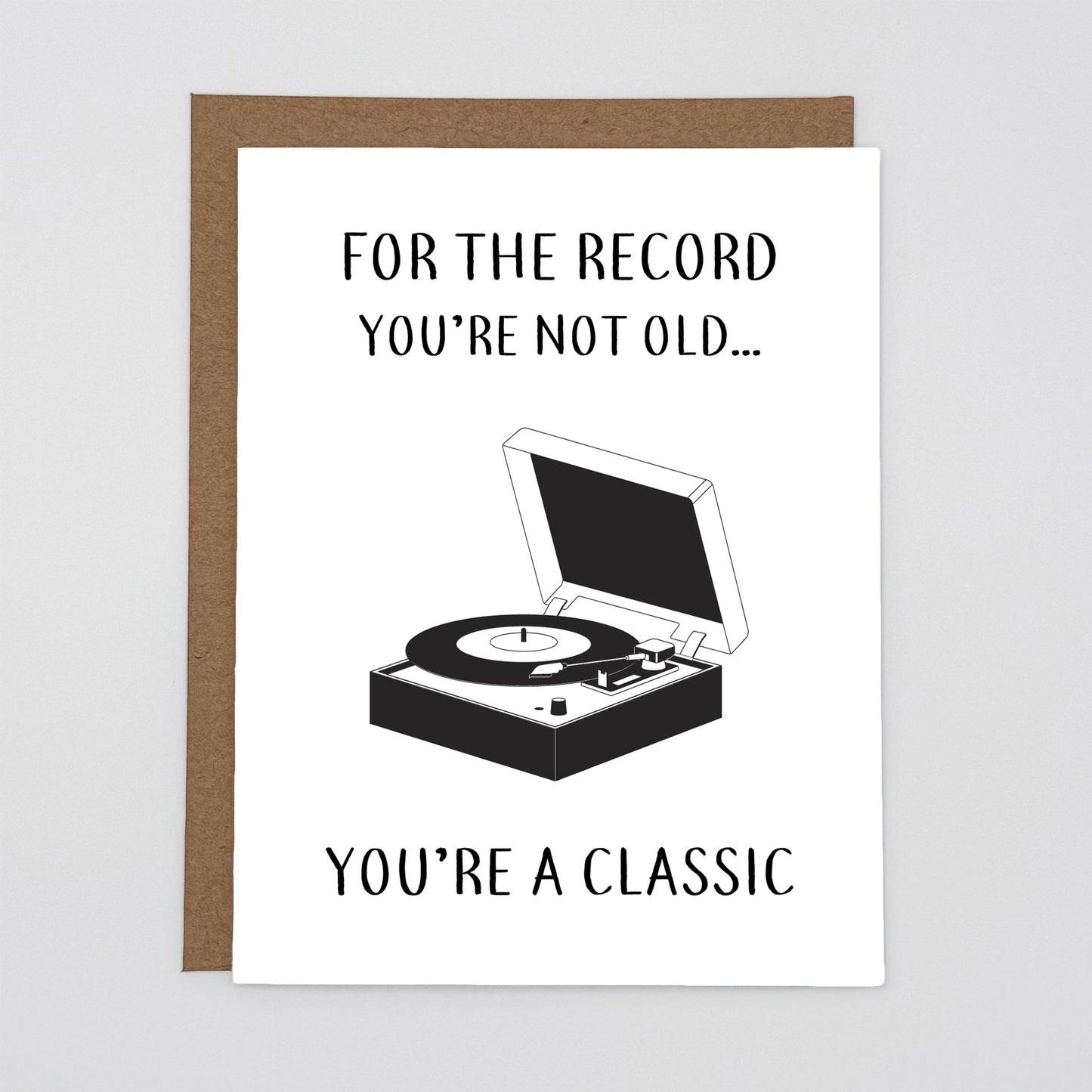 Classic Record Player Birthday Card