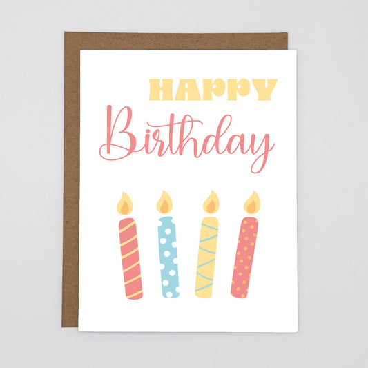 Candles Happy Birthday Card