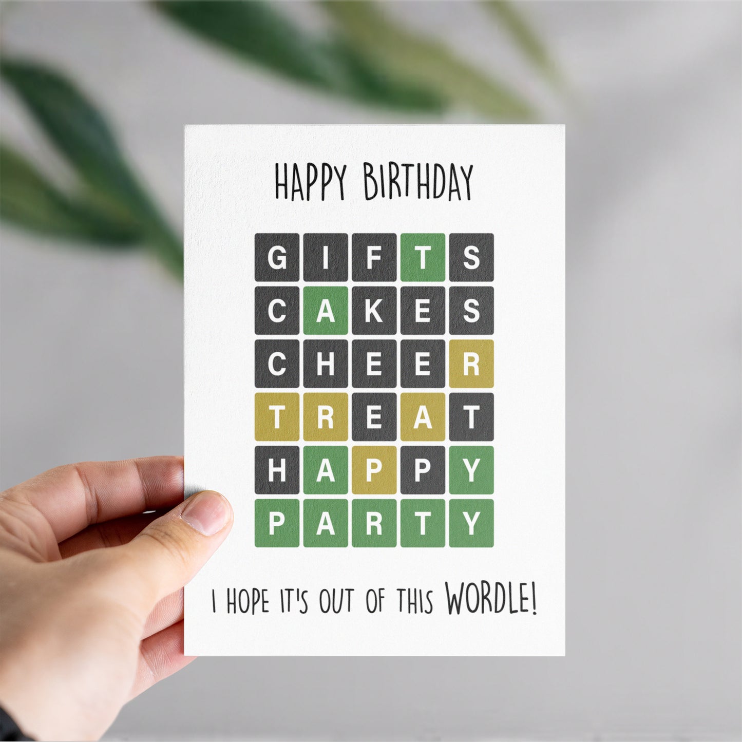 Wordle Birthday Card