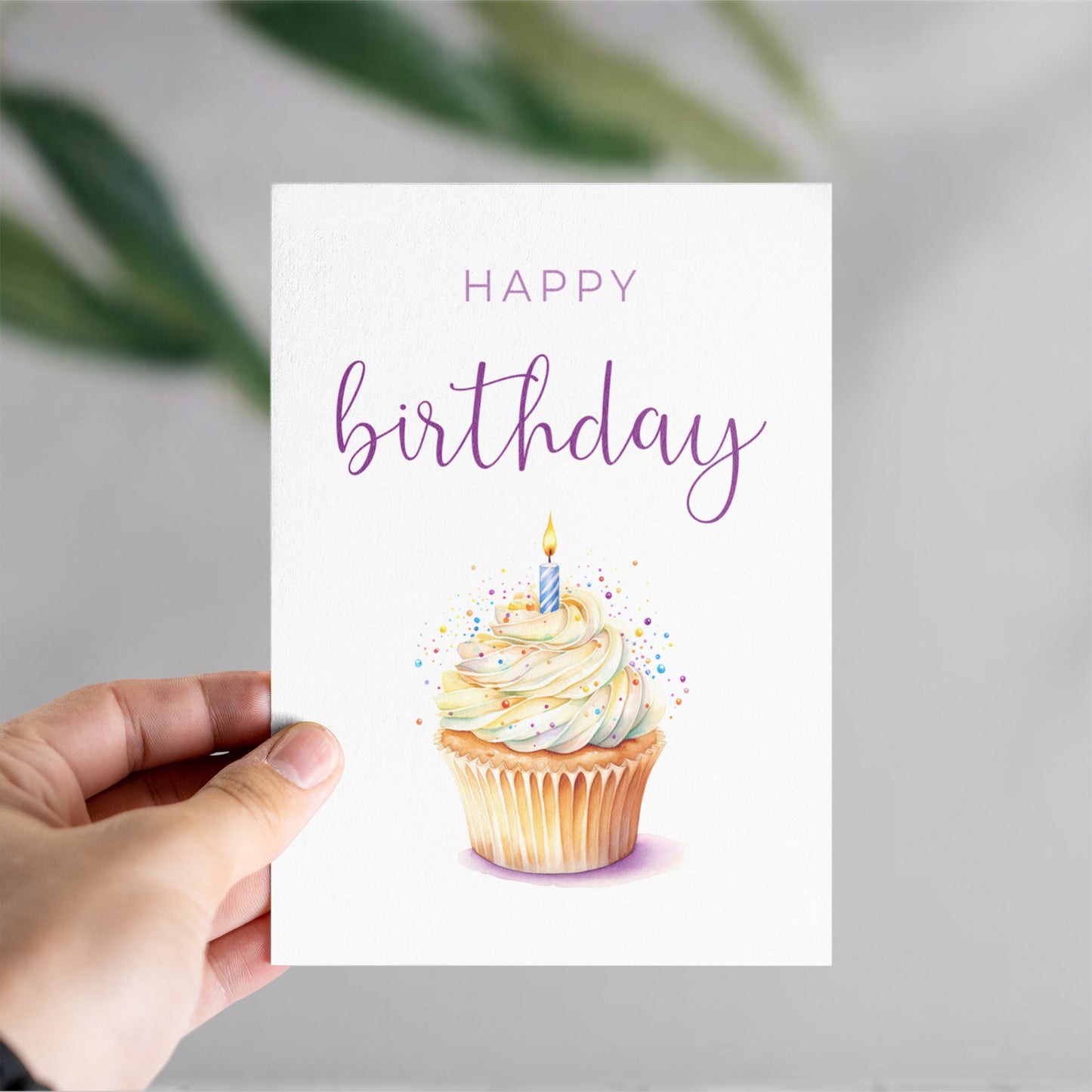 Cupcake Happy Birthday Card