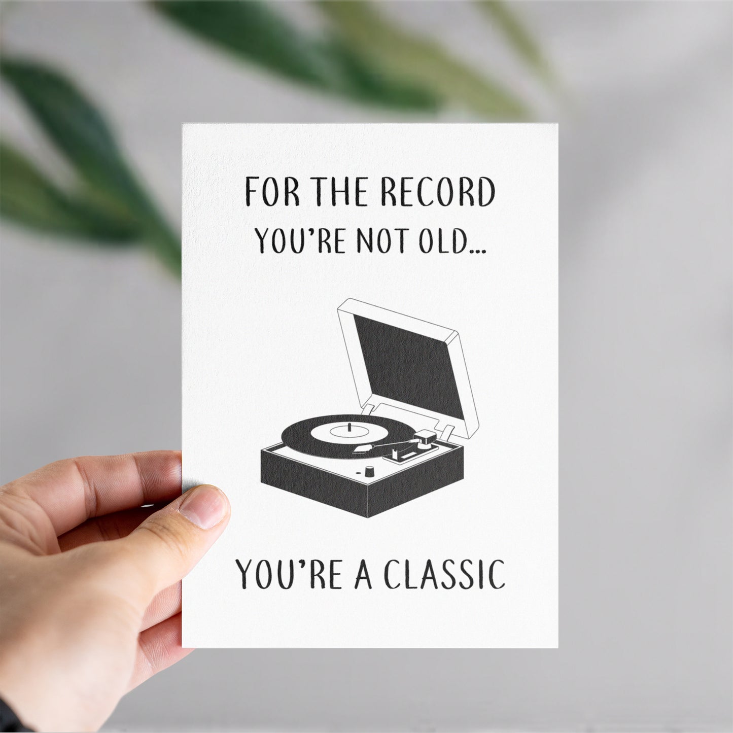 Classic Record Player Birthday Card