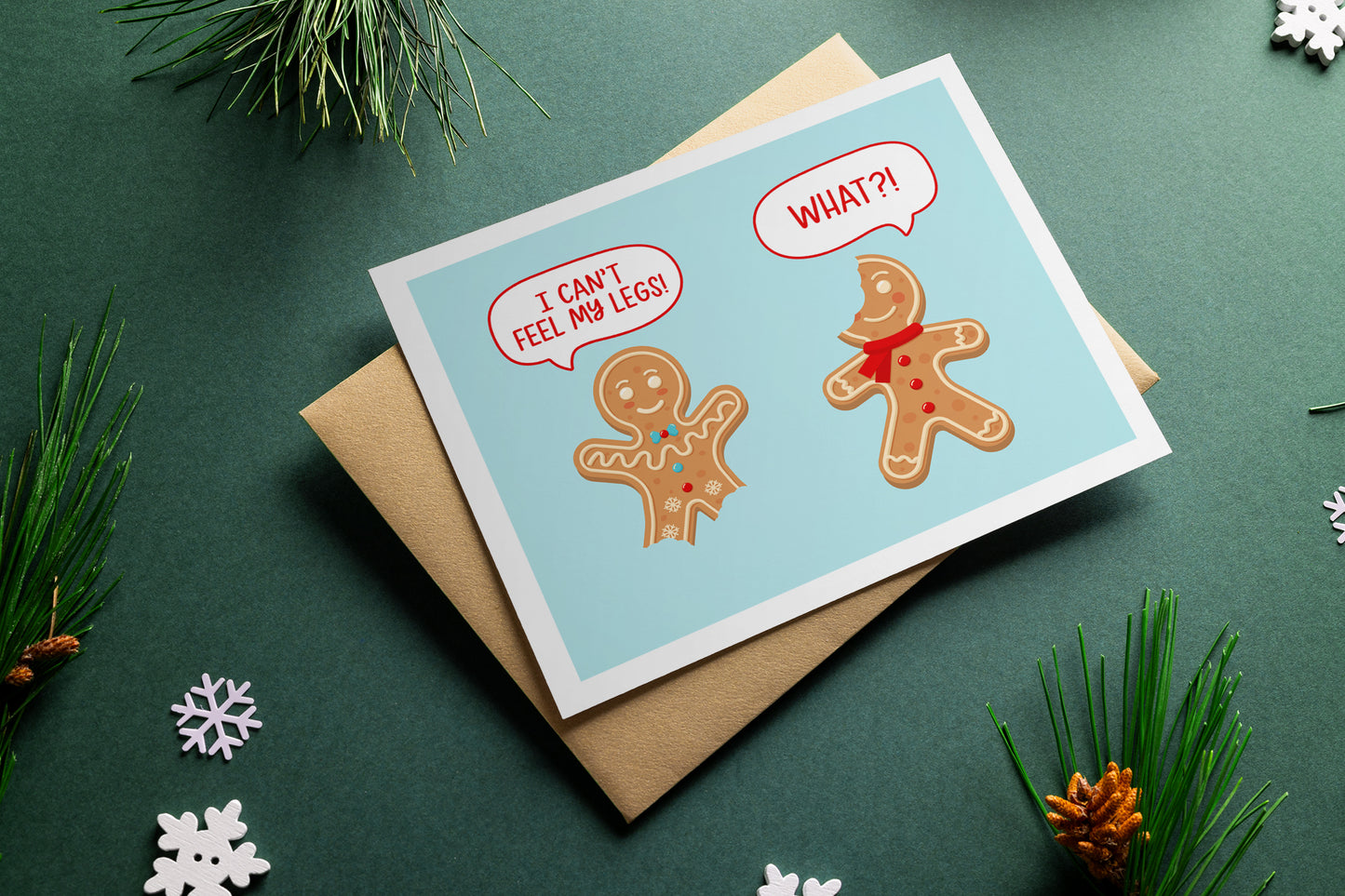 Gingerbread Man Christmas Card