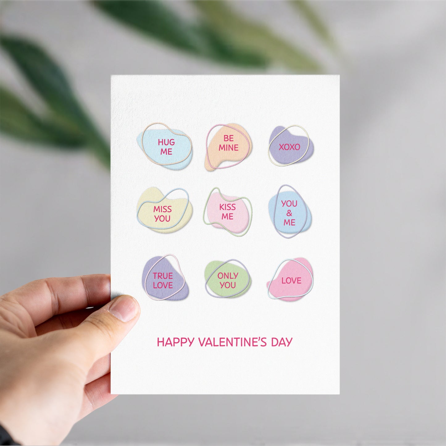 Candy Hearts Card