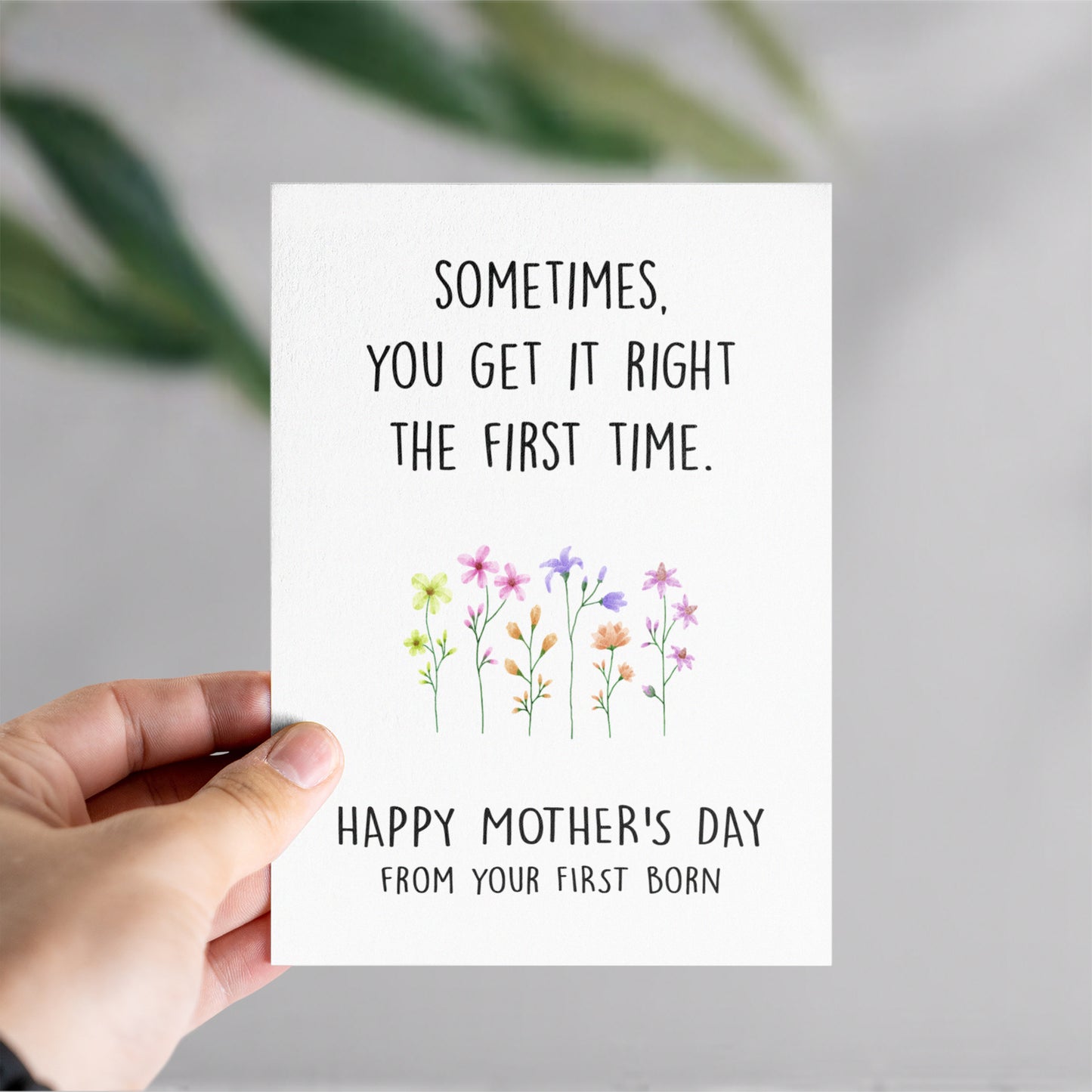 First Born Mother's Day Card