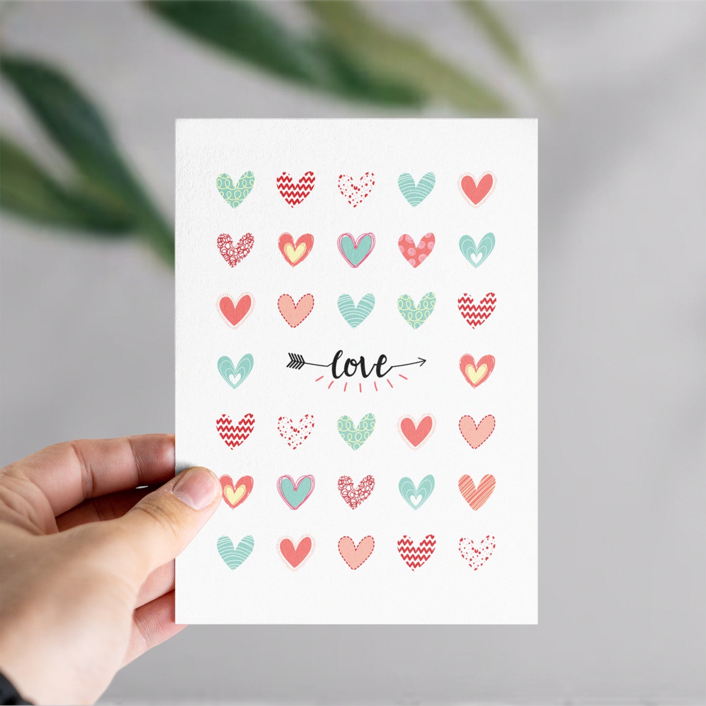 Love Hearts Cute Card