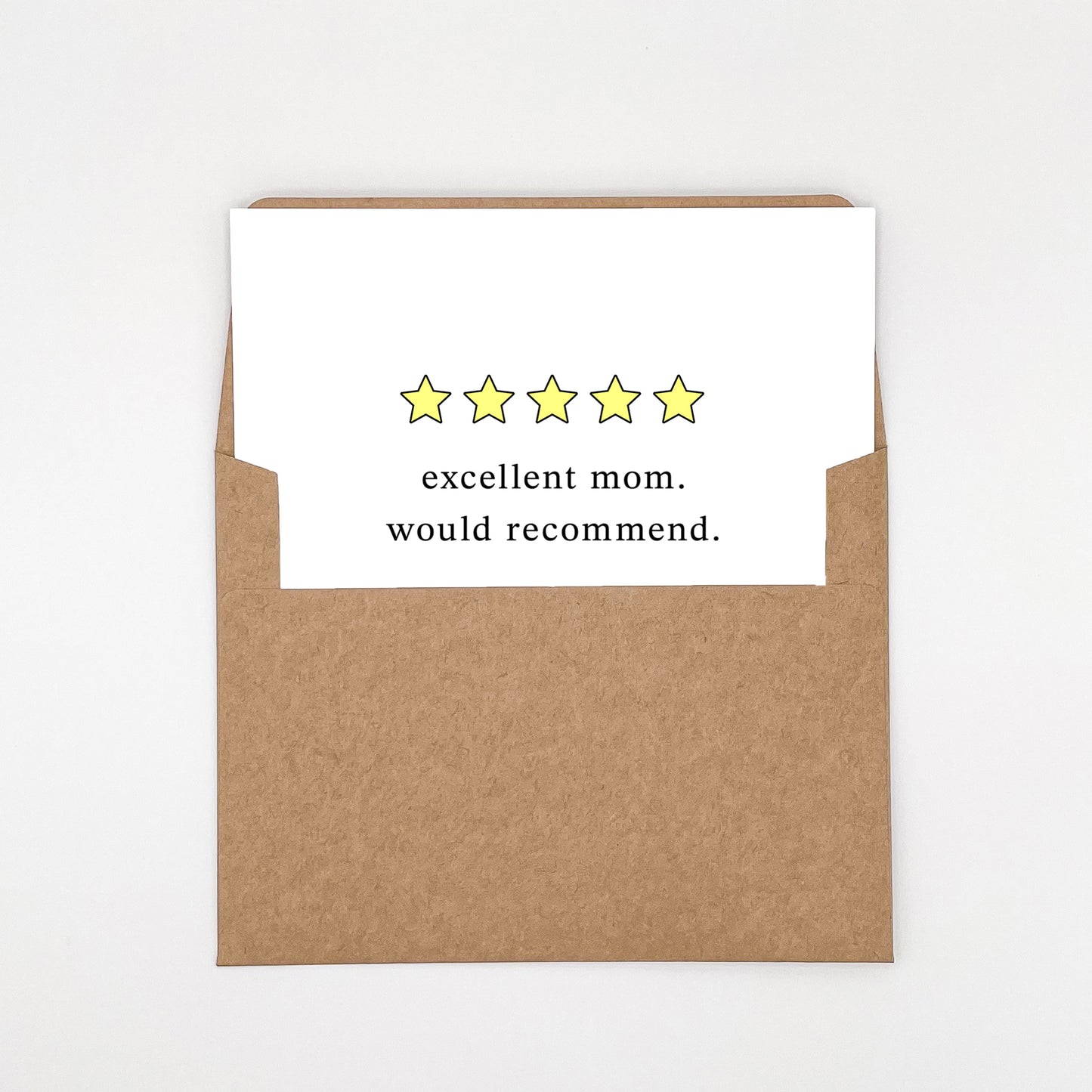 Excellent Mom 5-Star Mother's Day Review Birthday Card