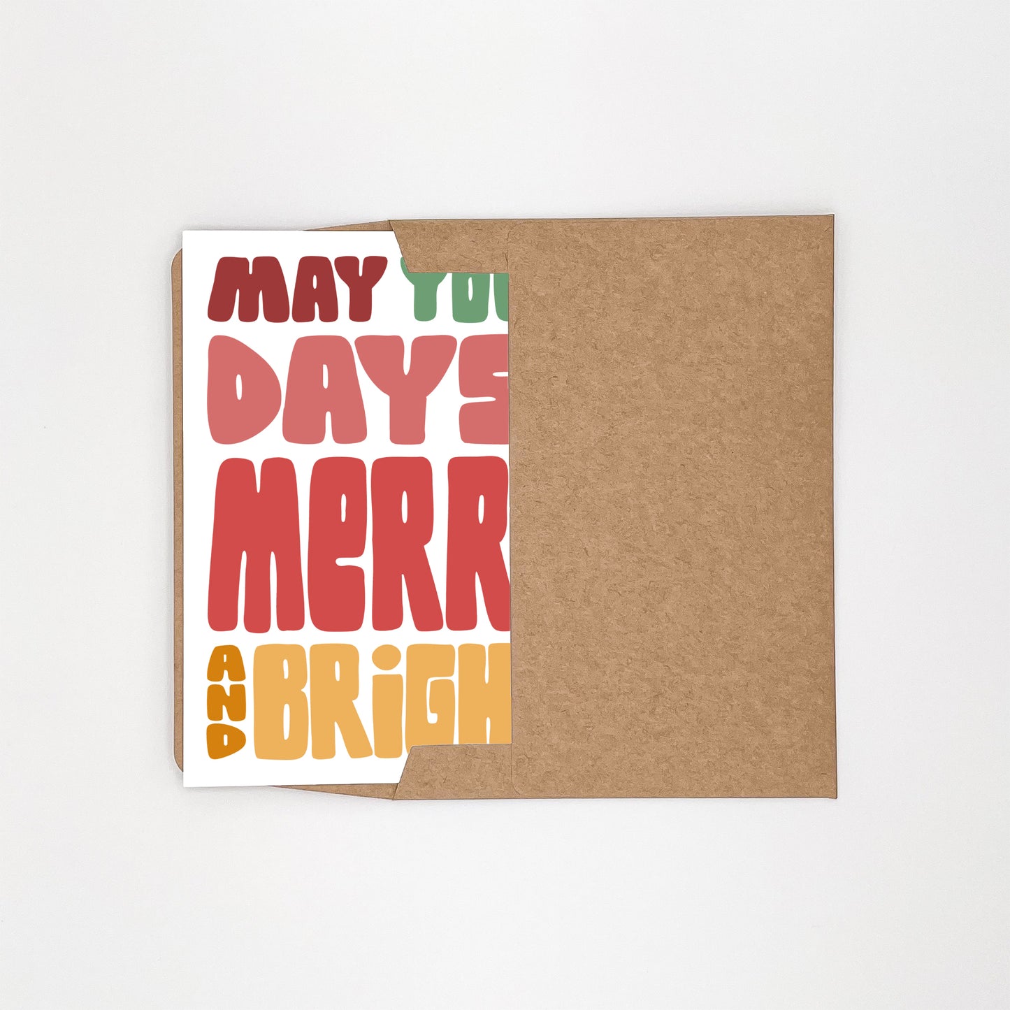 Merry and Bright Christmas Holiday Card