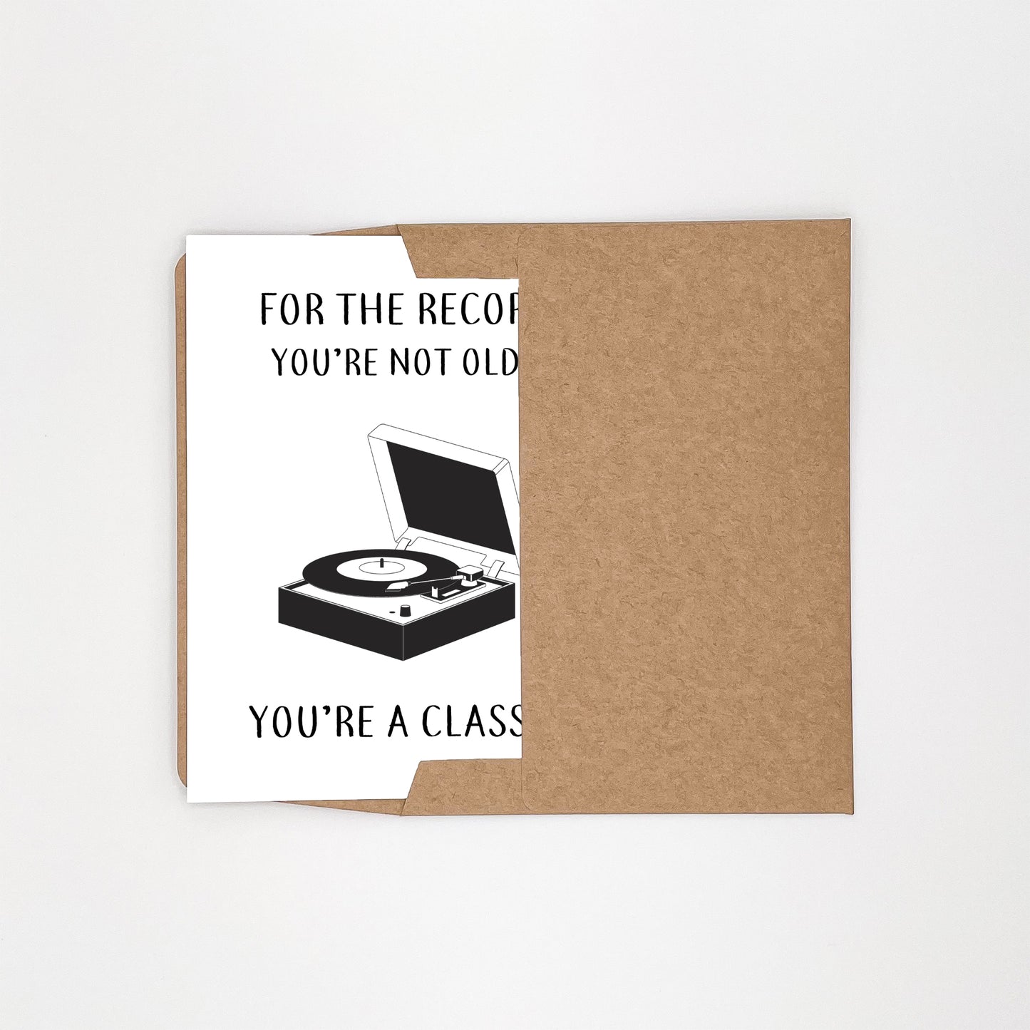 Classic Record Player Birthday Card