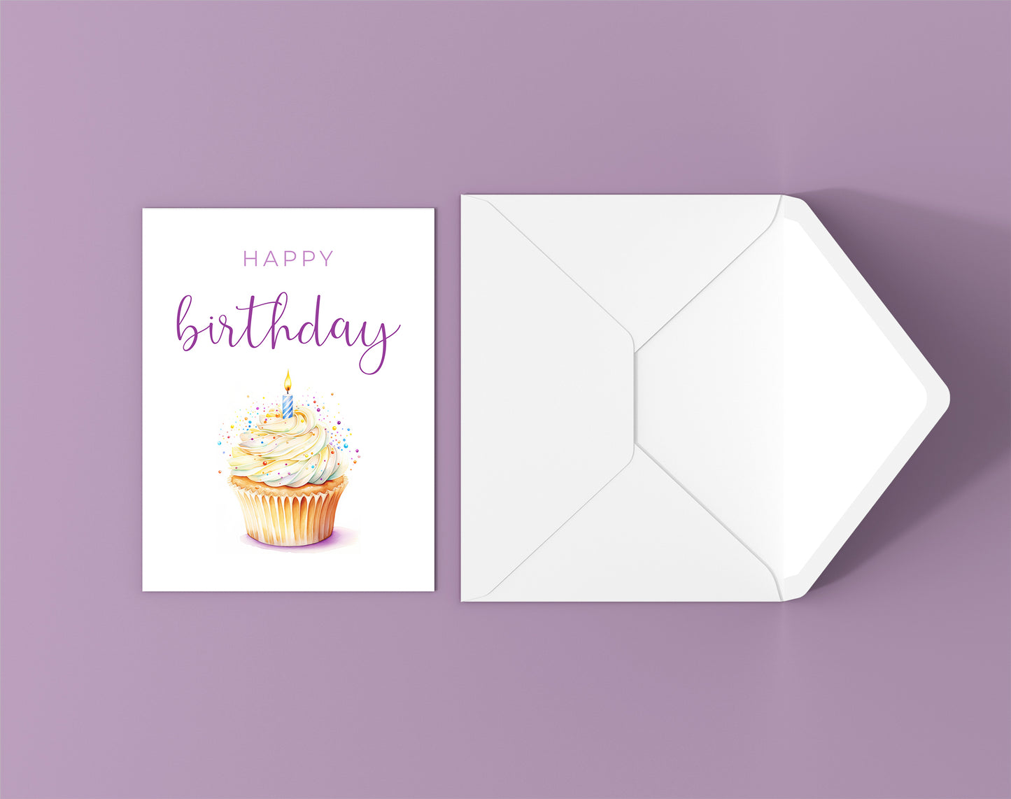 Cupcake Happy Birthday Card