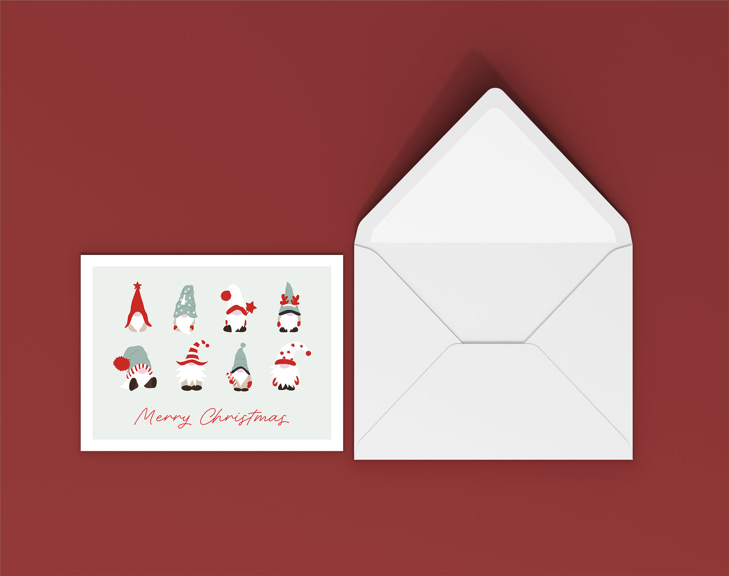 Gnomes Cute Christmas Card