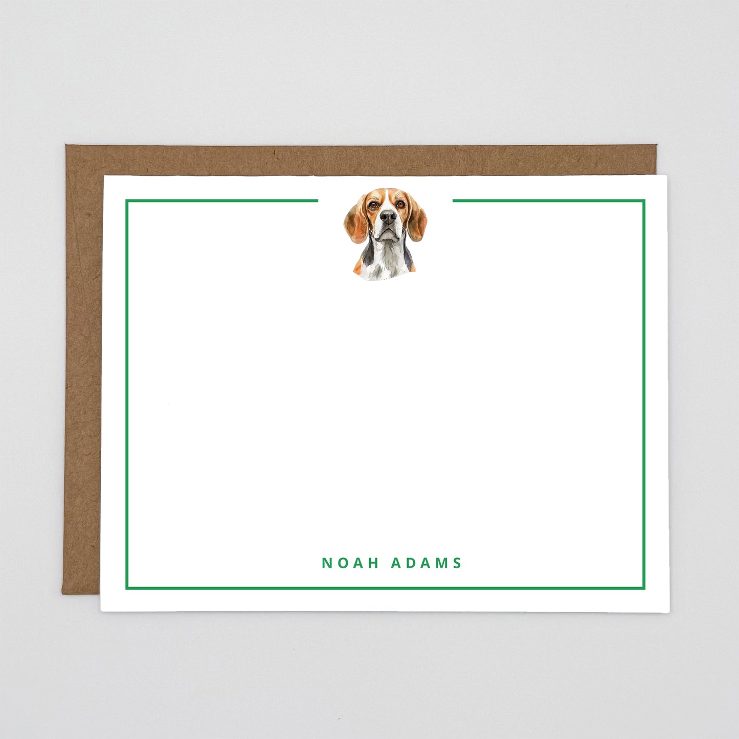 Note Cards - Dog Breed Custom Name Stationery Set